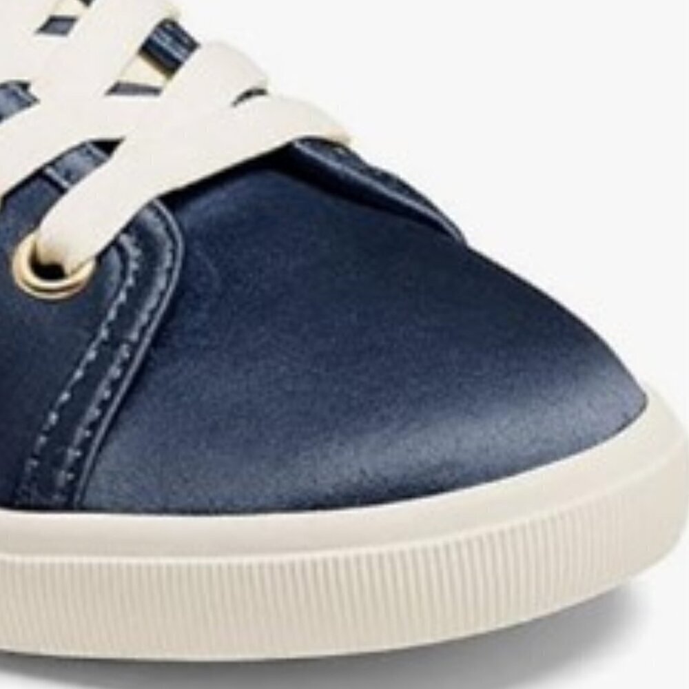 NWOT JACK ROGERS Lia Satin Lace Up Casual Fashion Sneakers - Midnight Navy - Picture 3 of 12